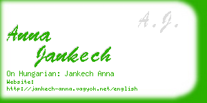 anna jankech business card